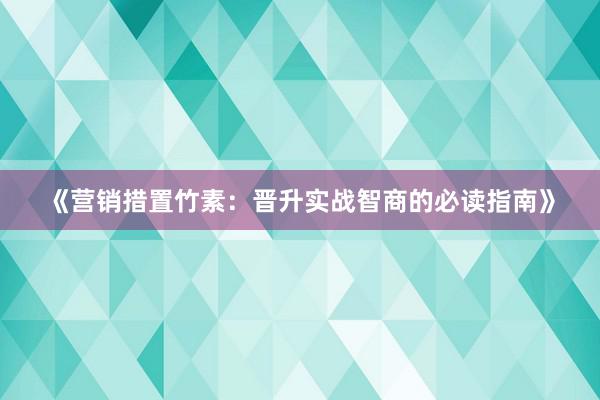 《营销措置竹素：晋升实战智商的必读指南》